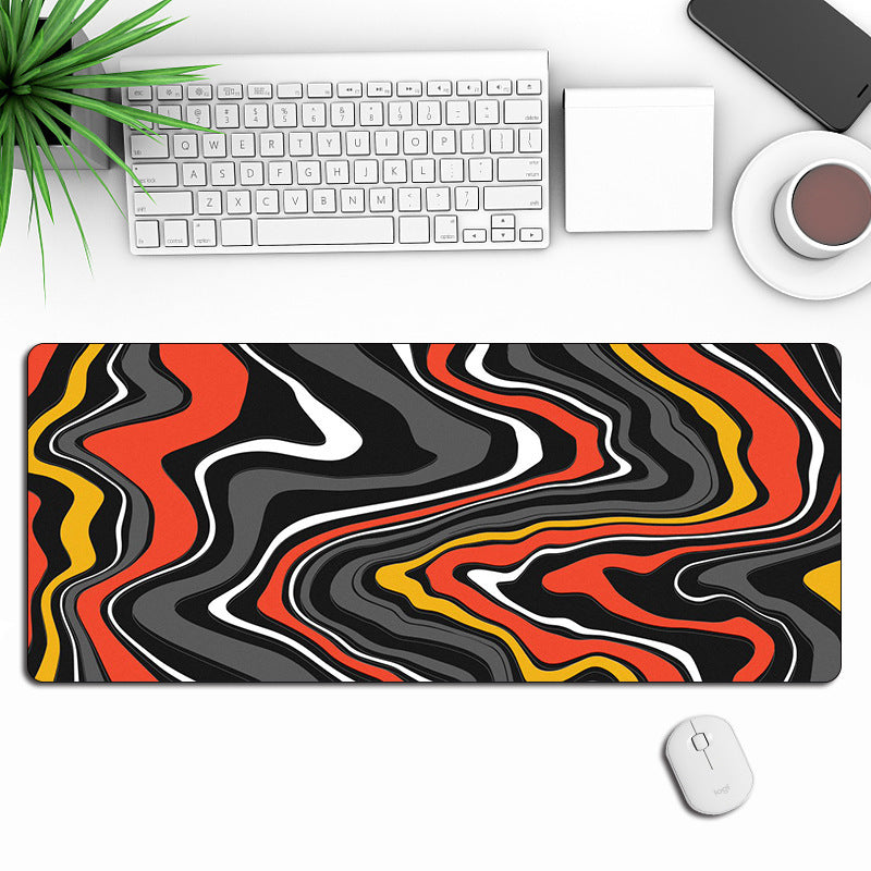 Abstract Gaming Mouse Pad – Large Non-Slip Mousepad with Stitched Edges for Gamers & Office