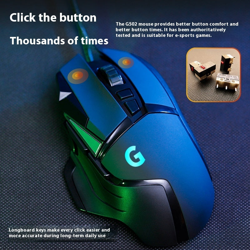 G502 Wired Gaming Mouse – High-Performance Esports Mouse with Precision Sensor & Ergonomic Design
