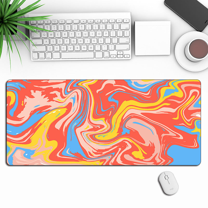 Abstract Gaming Mouse Pad – Large Non-Slip Mousepad with Stitched Edges for Gamers & Office