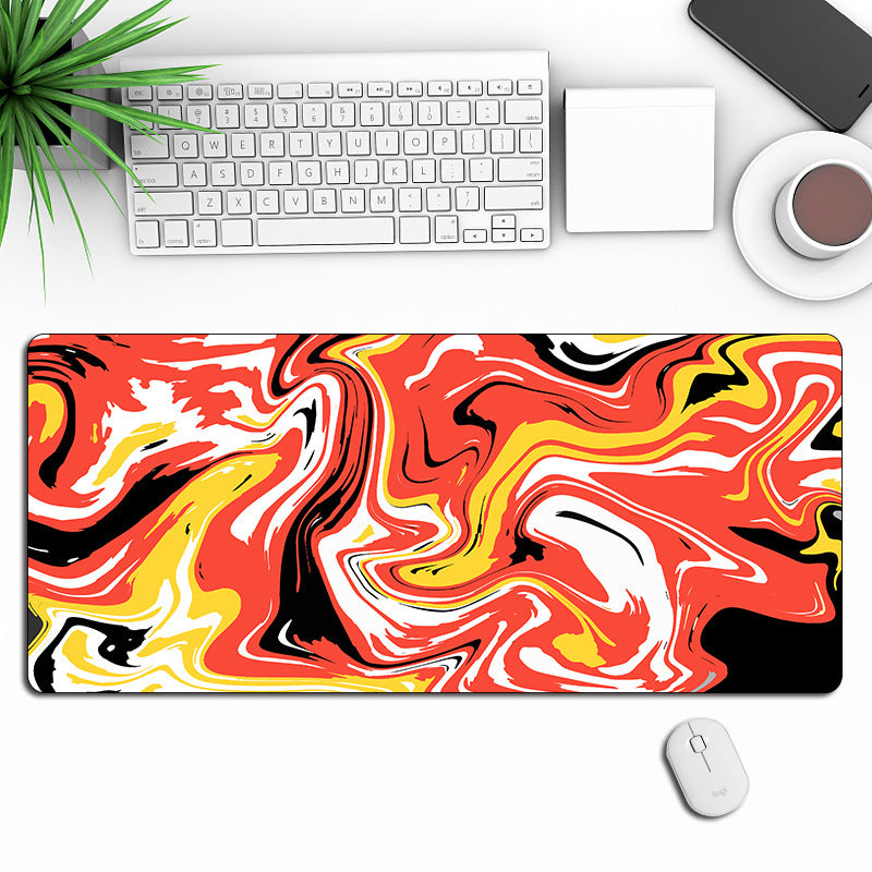 Abstract Gaming Mouse Pad – Large Non-Slip Mousepad with Stitched Edges for Gamers & Office