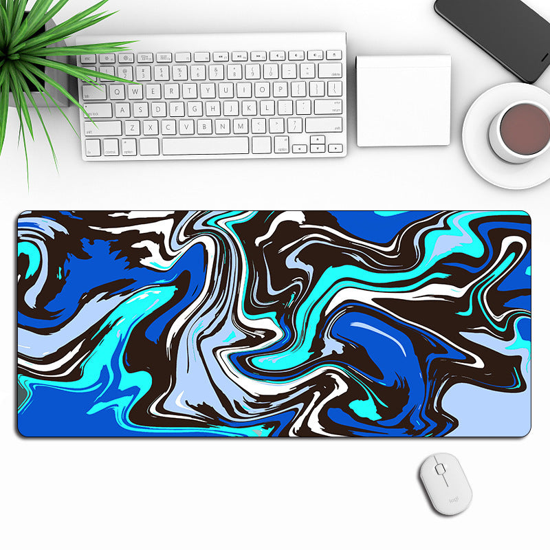 Abstract Gaming Mouse Pad – Large Non-Slip Mousepad with Stitched Edges for Gamers & Office