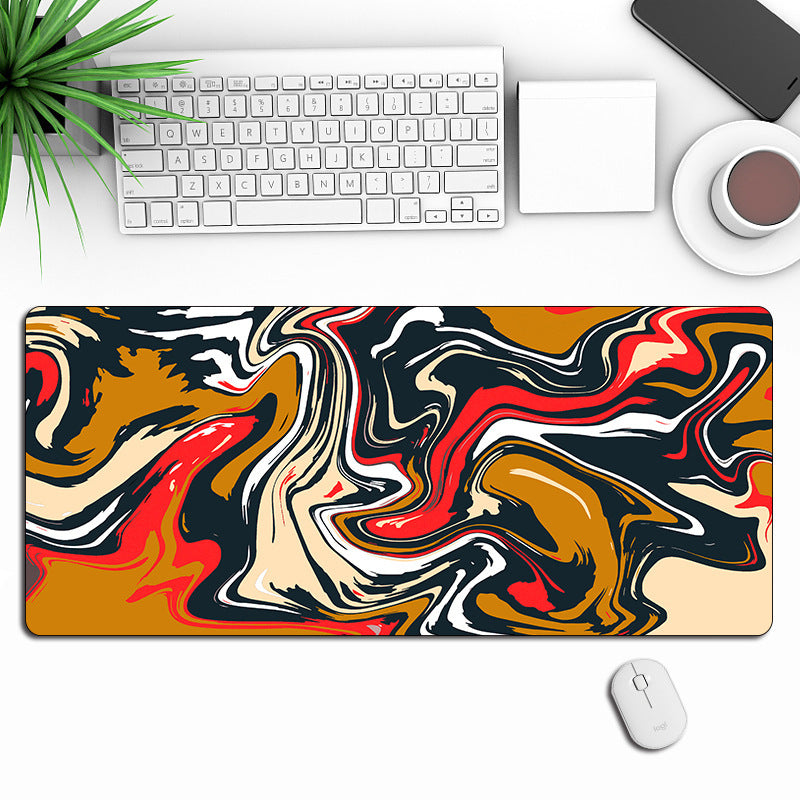 Abstract Gaming Mouse Pad – Large Non-Slip Mousepad with Stitched Edges for Gamers & Office