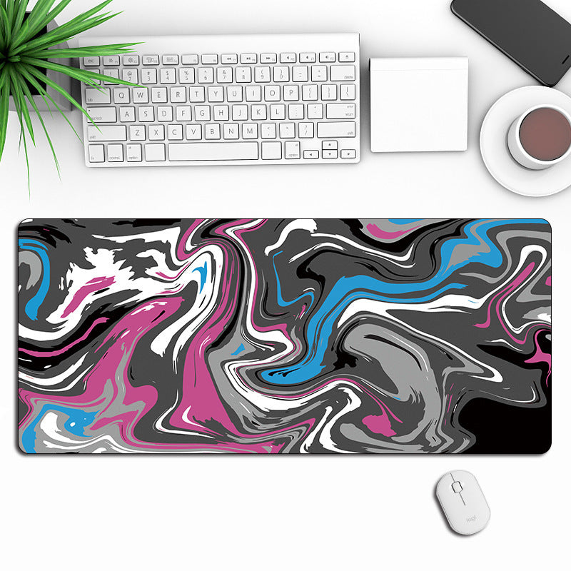Abstract Gaming Mouse Pad – Large Non-Slip Mousepad with Stitched Edges for Gamers & Office