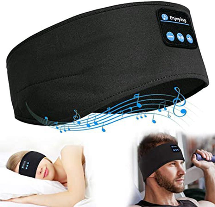 Bluetooth Sleep Headband & Eye Mask – Wireless Music Headscarf with HD Stereo Speakers for Sleeping, Sports, Yoga & Travel