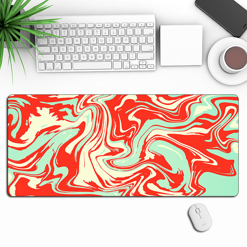 Abstract Gaming Mouse Pad – Large Non-Slip Mousepad with Stitched Edges for Gamers & Office