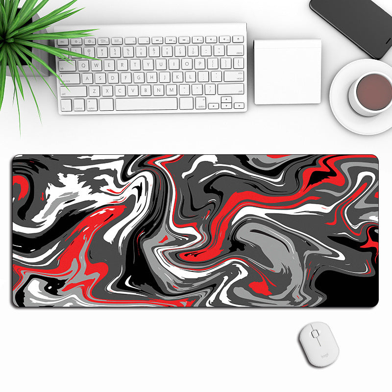 Abstract Gaming Mouse Pad – Large Non-Slip Mousepad with Stitched Edges for Gamers & Office