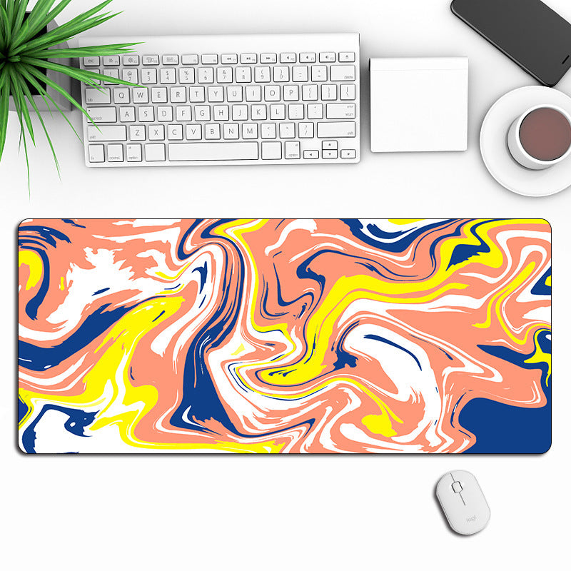 Abstract Gaming Mouse Pad – Large Non-Slip Mousepad with Stitched Edges for Gamers & Office